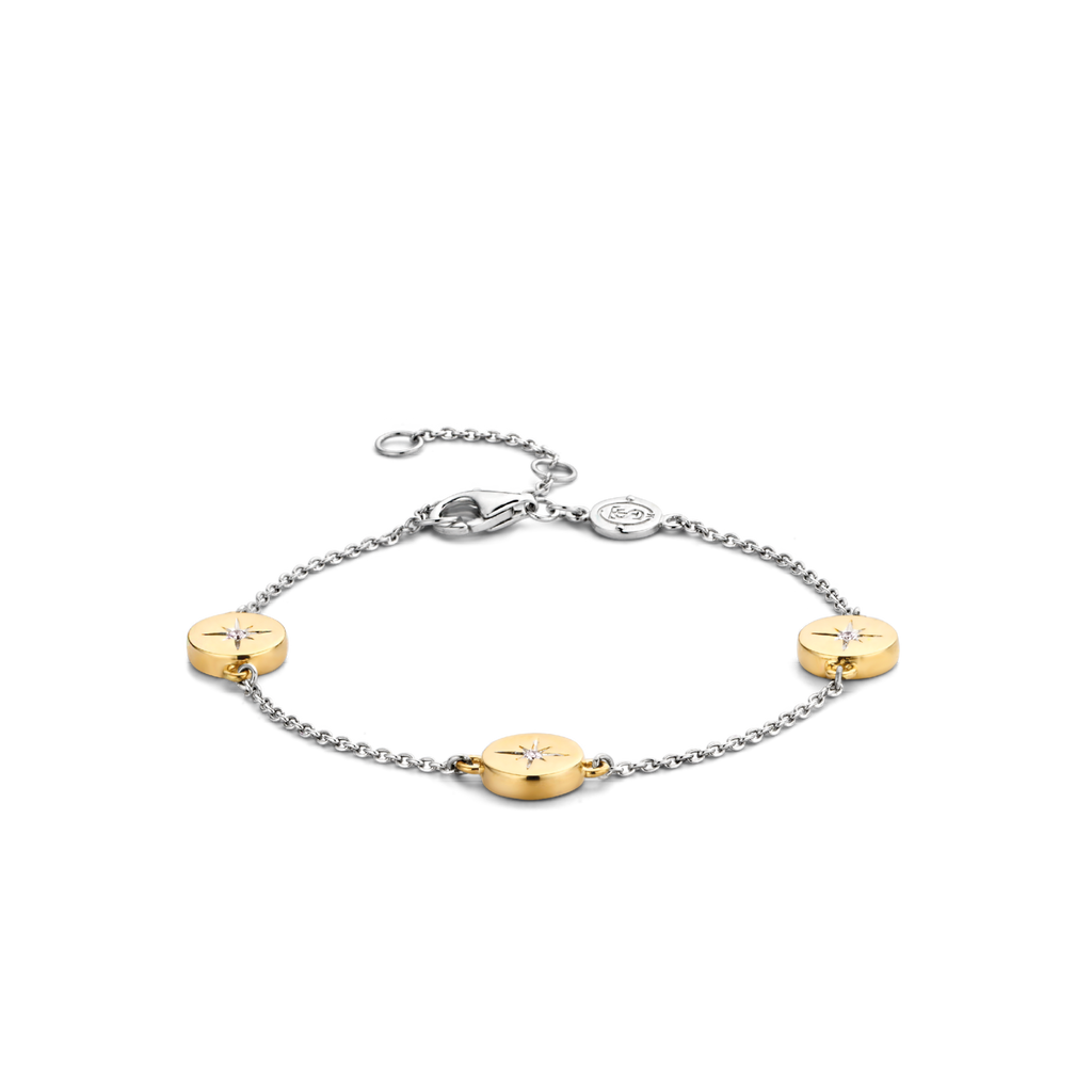 A TI SENTO – STAR BRACELET 2941ZY with two gold balls on a black background.