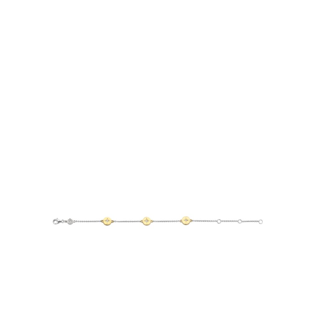 A TI SENTO – STAR BRACELET 2941ZY with two gold balls on a black background.