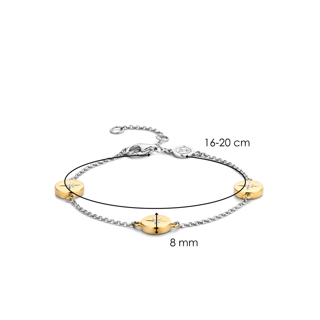 TI SENTO – STAR BRACELET 2941ZY in gold and silver.