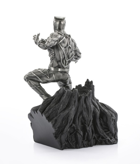 A Black Panther Figurine Limited Edition on a black background.