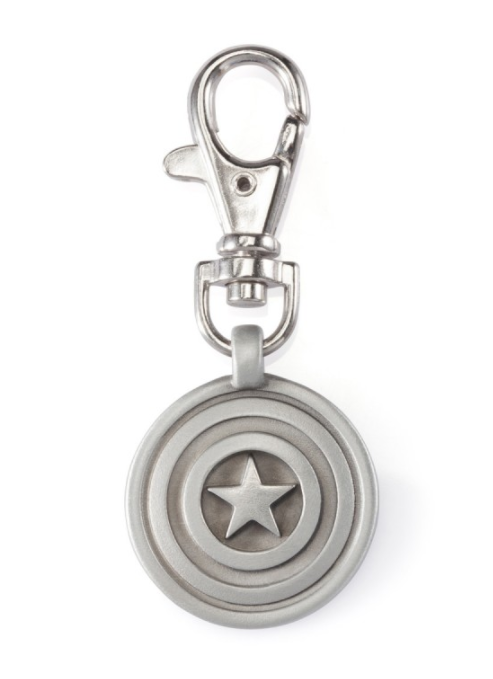 Captain America Emblem Keyring Fob 018030 - silver.