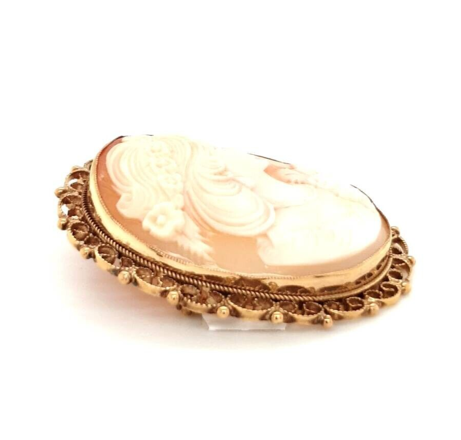 9ct Gold Cameo Brooch