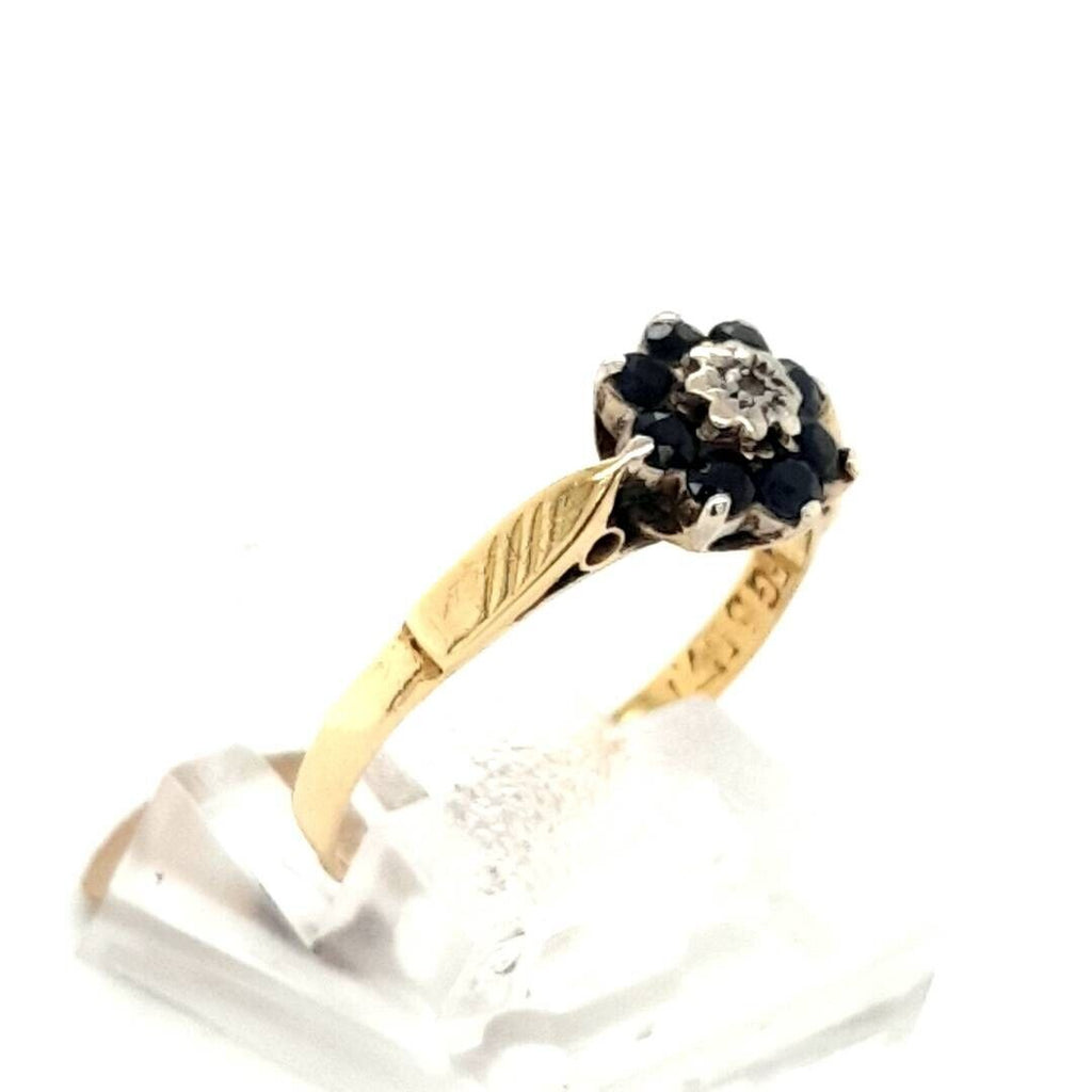 9ct Gold Sapphire & Diamond Ring