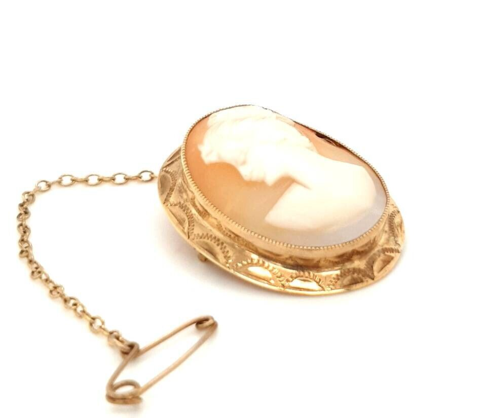 9ct Gold Cameo Brooch