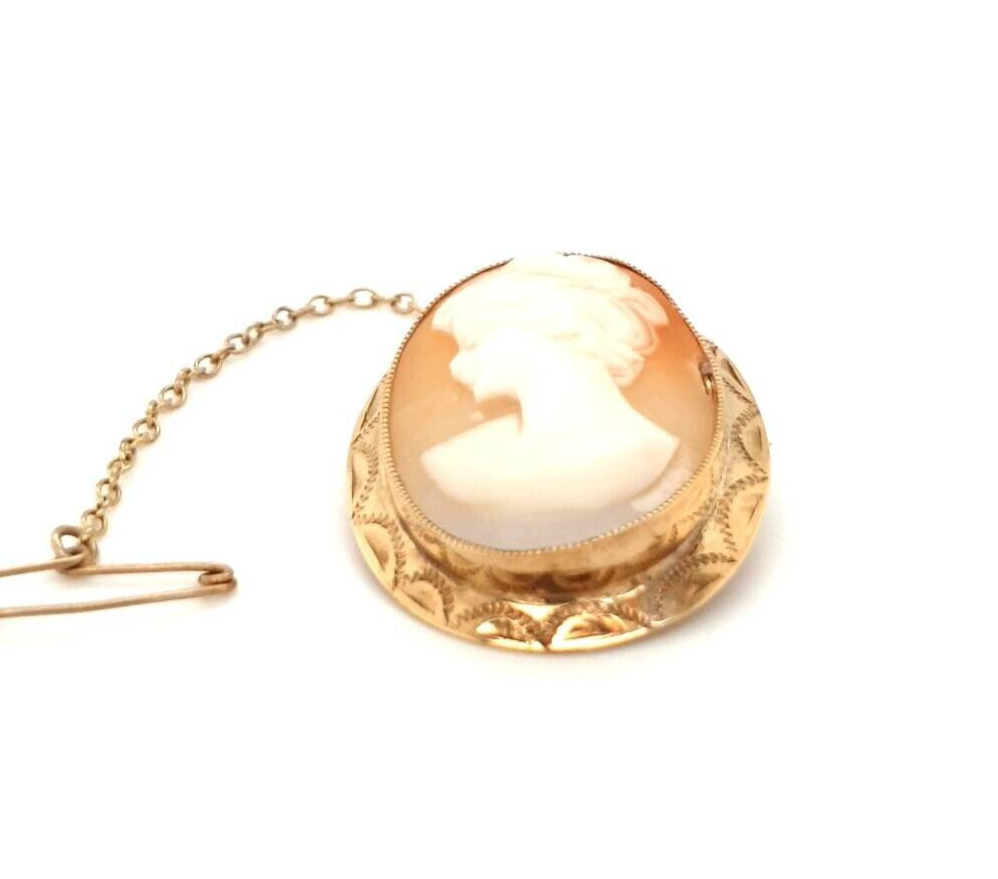 9ct Gold Cameo Brooch