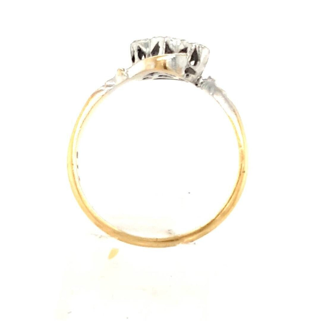 18ct Gold Diamond Three Stone Crossover Ring