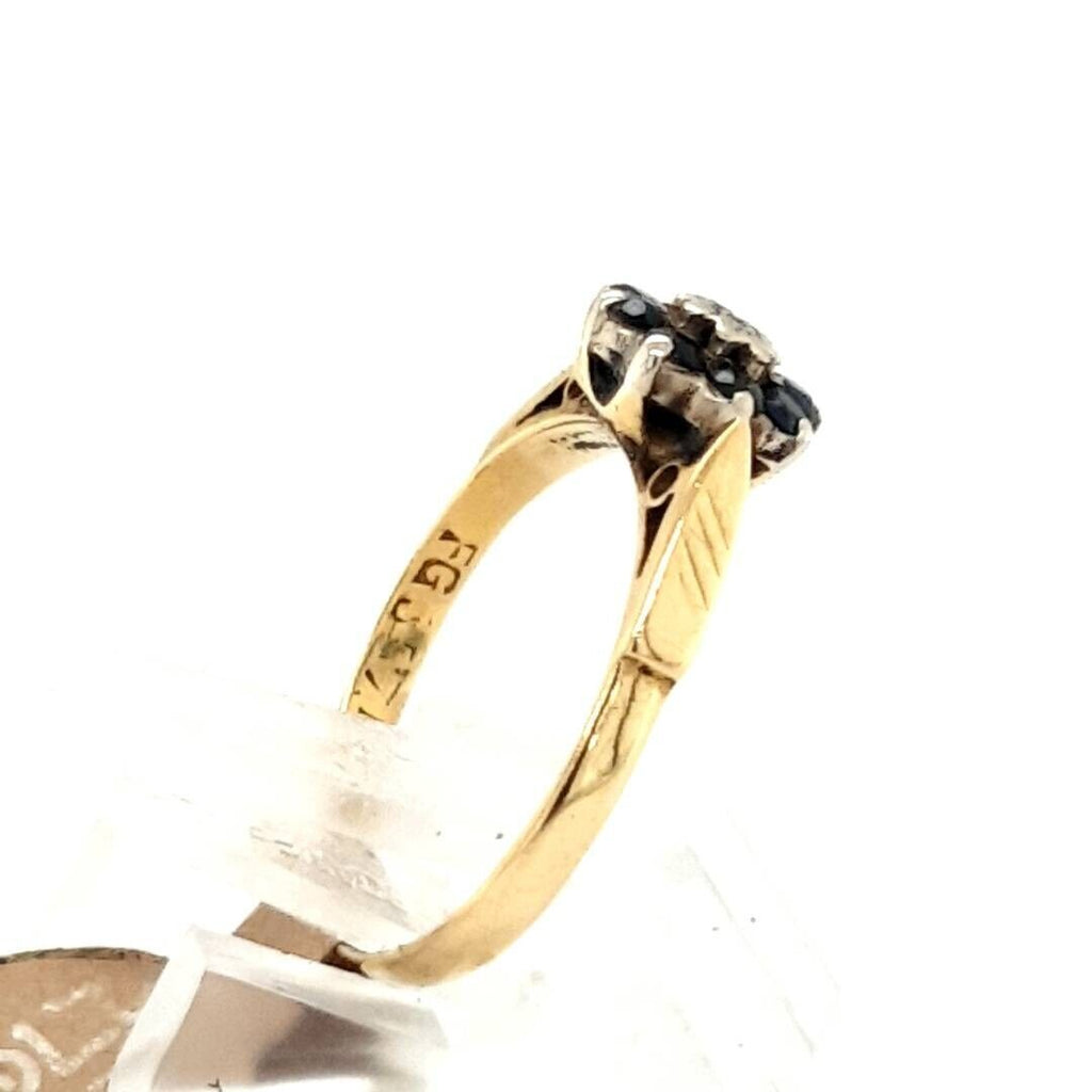 9ct Gold Sapphire & Diamond Ring