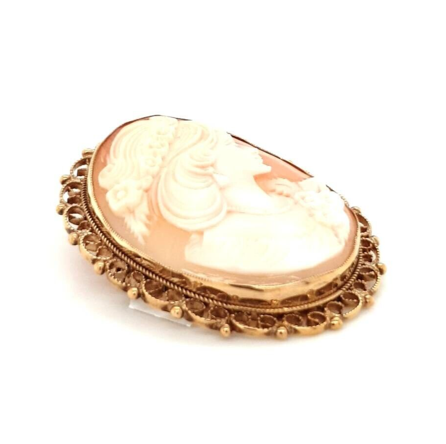 9ct Gold Cameo Brooch