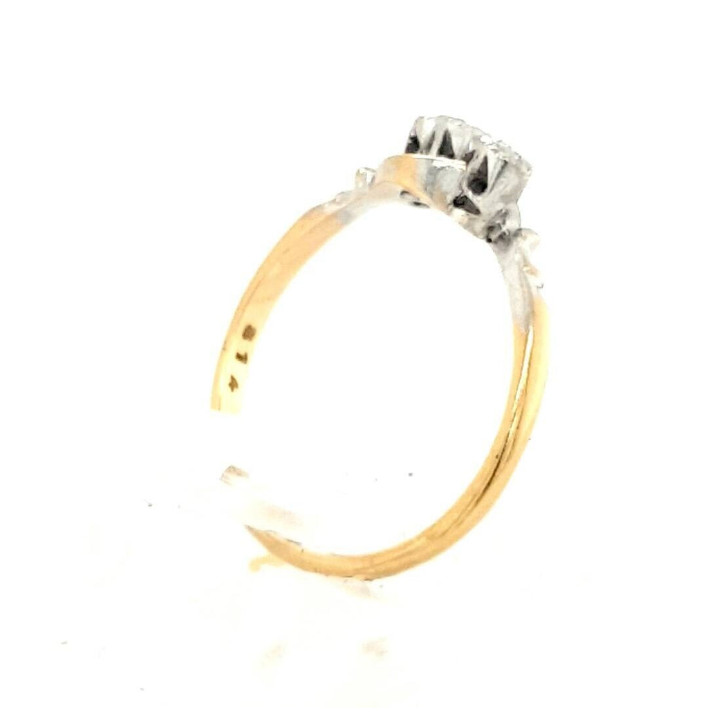 18ct Gold Diamond Three Stone Crossover Ring