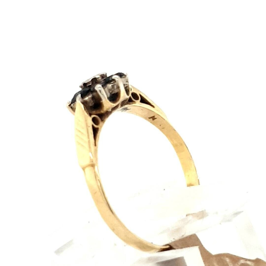 9ct Gold Sapphire & Diamond Ring