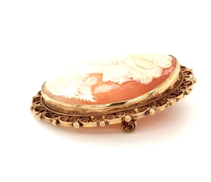 9ct Gold Cameo Brooch