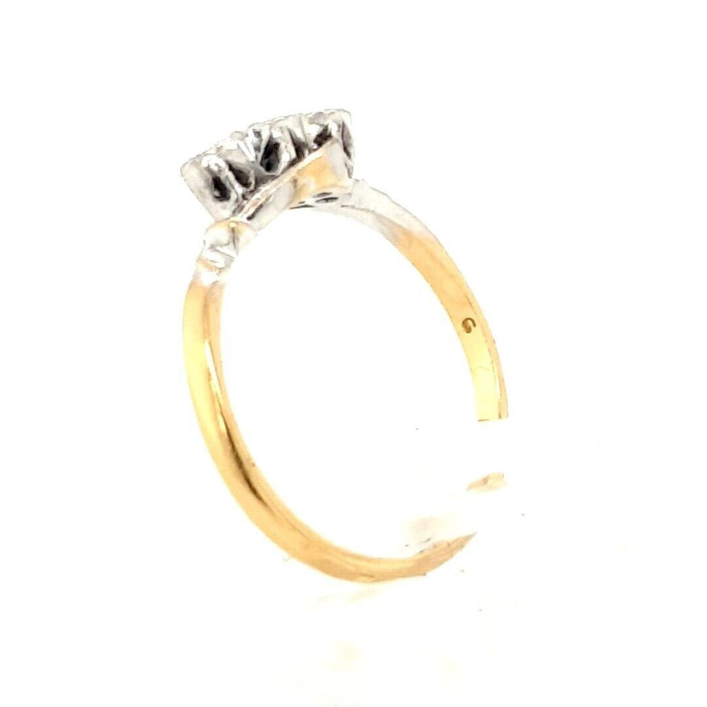 18ct Gold Diamond Three Stone Crossover Ring