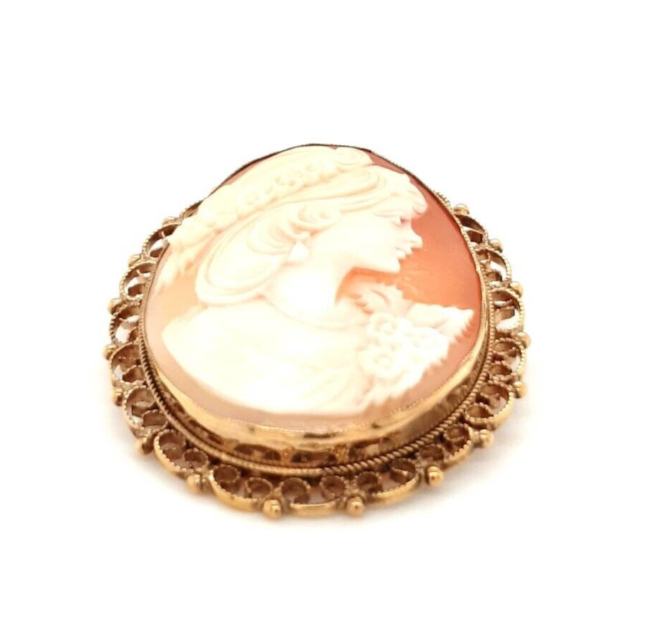 9ct Gold Cameo Brooch