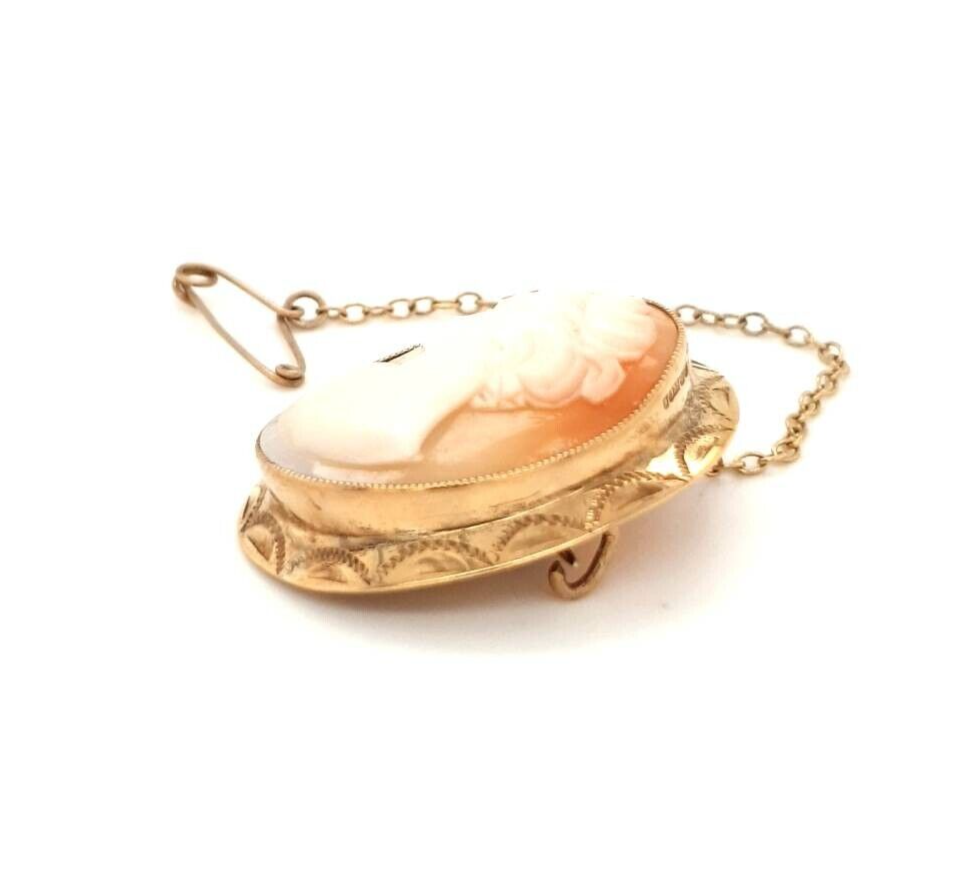 9ct Gold Cameo Brooch