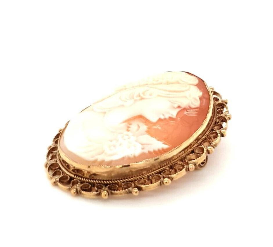 9ct Gold Cameo Brooch