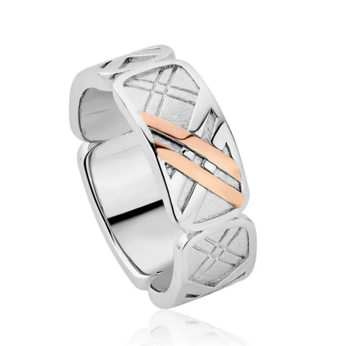 CLOGAU WELSH TARTAN SILVER RING 3SWTT0350 – Alea Jewellers