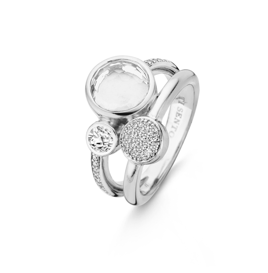 A Ti Sento Ring – Double Ring 12138 with diamonds.