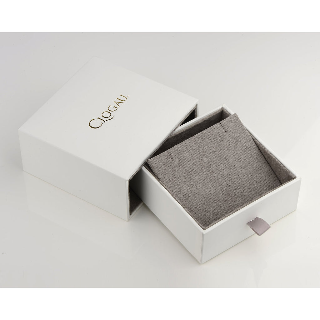A white box with the product name "Clogau Tree of Life Insignia Links Bracelet 3STOLMNBR" on it.