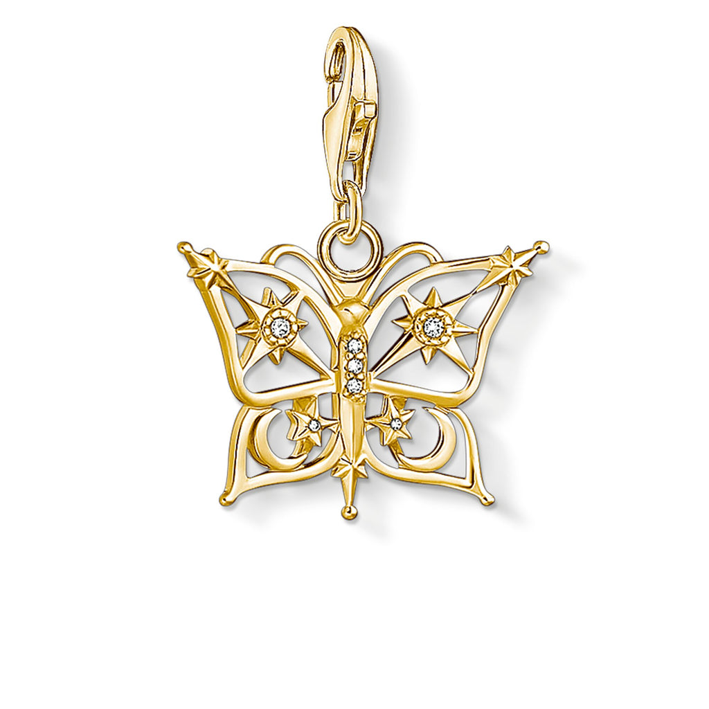 THOMAS SABO Gold Butterfly Charm Pendant 1853-414-14