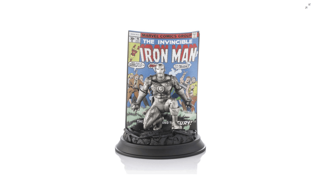 A lamp with The Invincible Iron Man #96 Limited Edition (pre-order) cover on it.