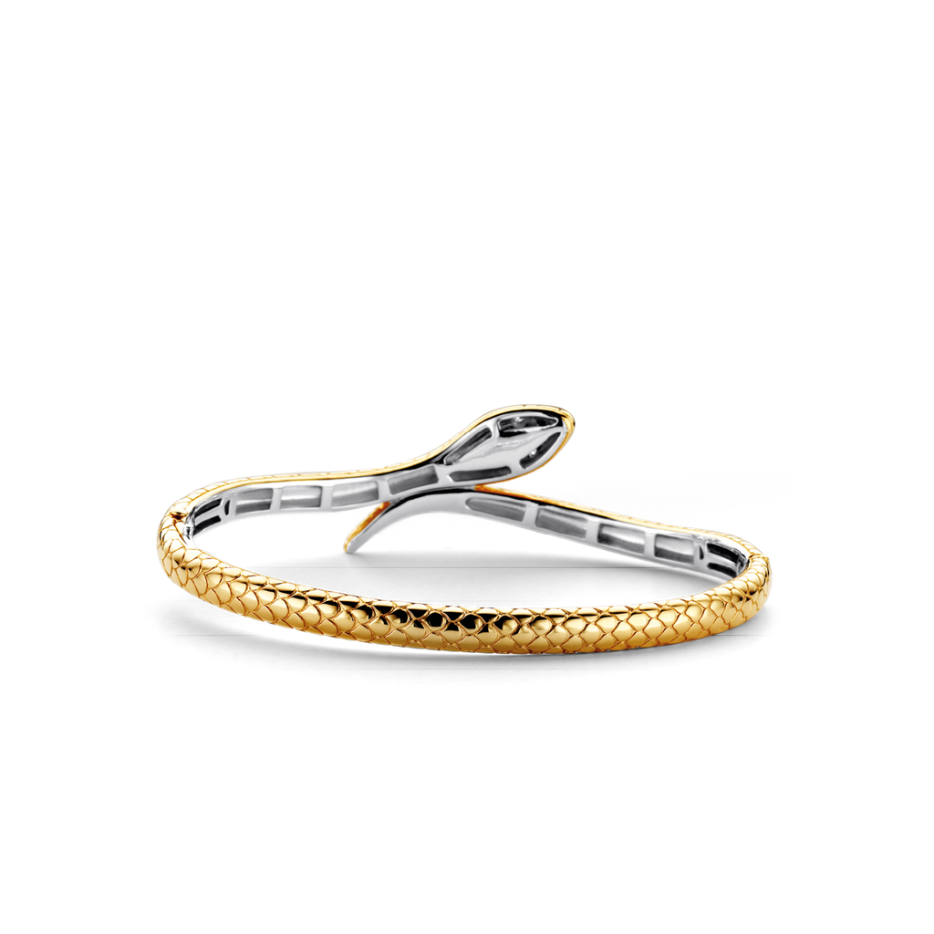 A TI SENTO – Milano Snake Bangle 2903SY in gold and silver.