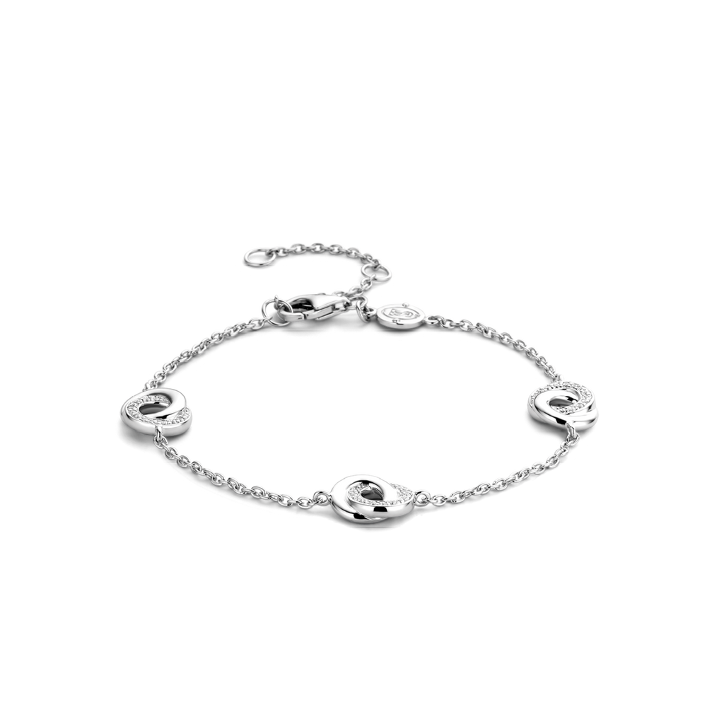 A Ti Sento Bracelet 2925ZI with three circles on it.