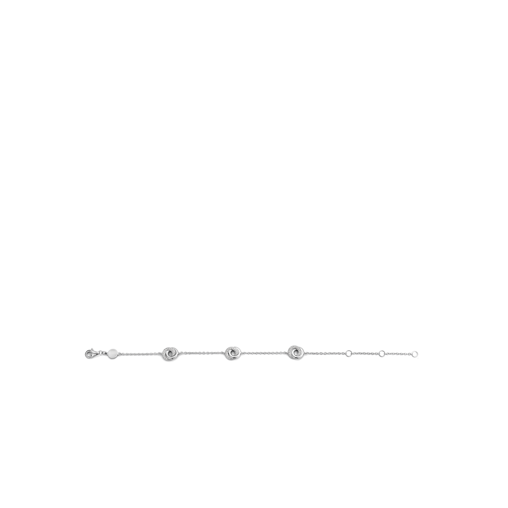 A Ti Sento Bracelet 2925ZI with diamonds on a black background.