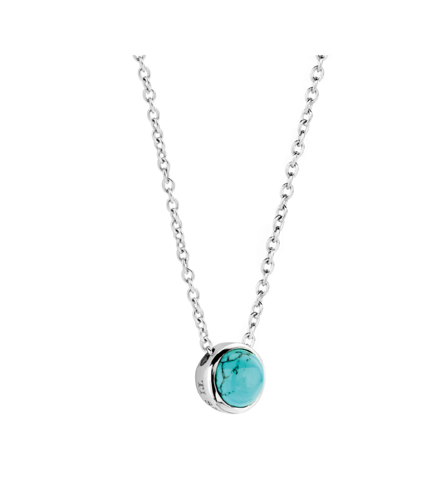 A TI SENTO Milano Necklace 3845TQ with a turquoise stone.