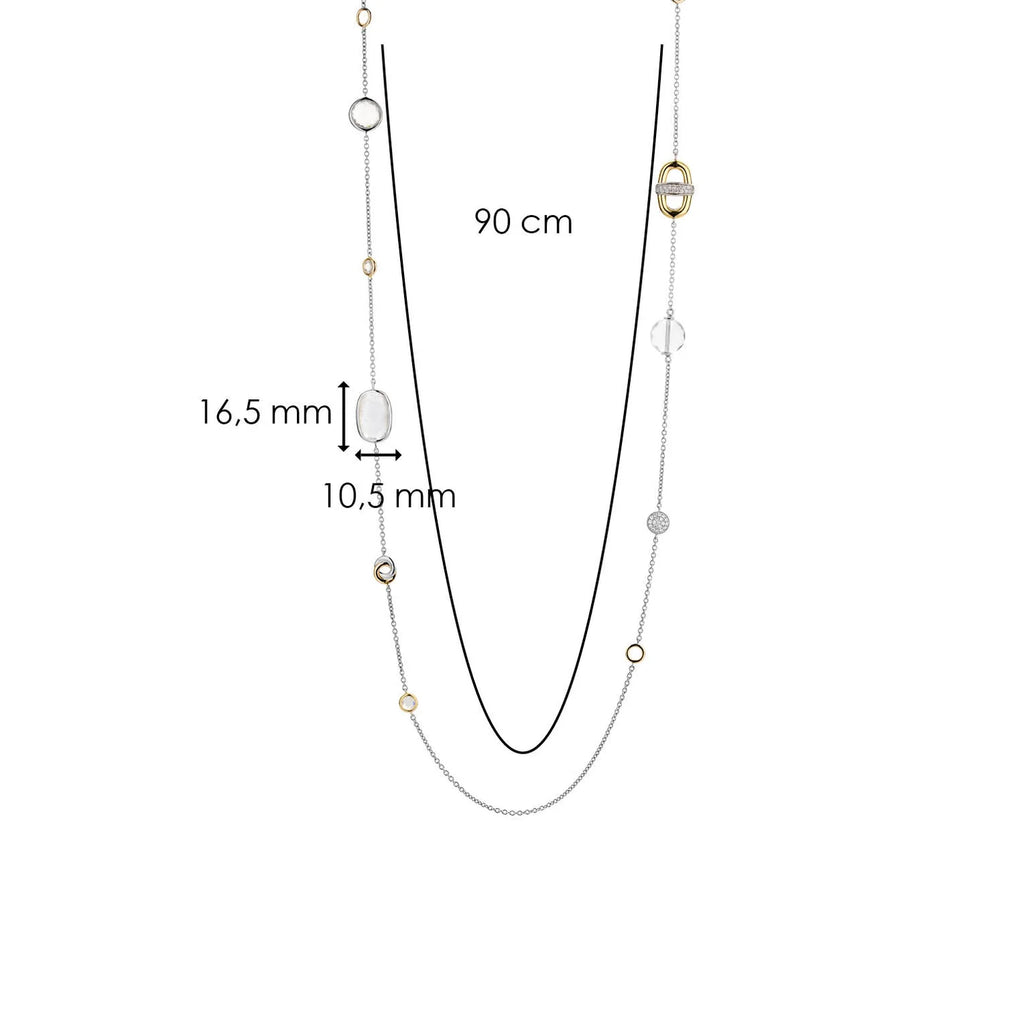 An image of a TI SENTO – Milano Necklace 3908MY with a number of different sizes.