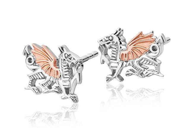 A pair of Clogau Welsh Dragon Stud Earrings 3SD005SE.