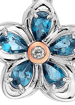 A close up of a Clogau Forget Me Not Pendant 3SFMNP.