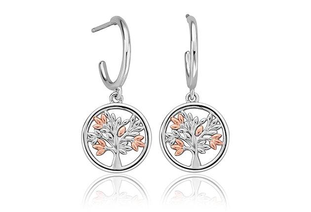 A pair of CLOGAU Tree of Life Drop Earrings.