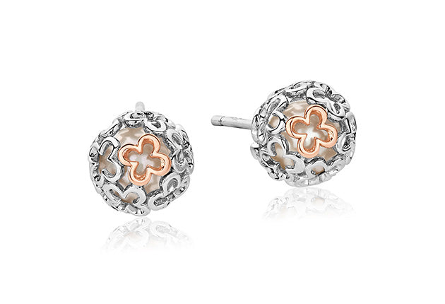 A pair of NEW Clogau Tudor Court Spherical Pearl Stud Earrings 3STDC0334.