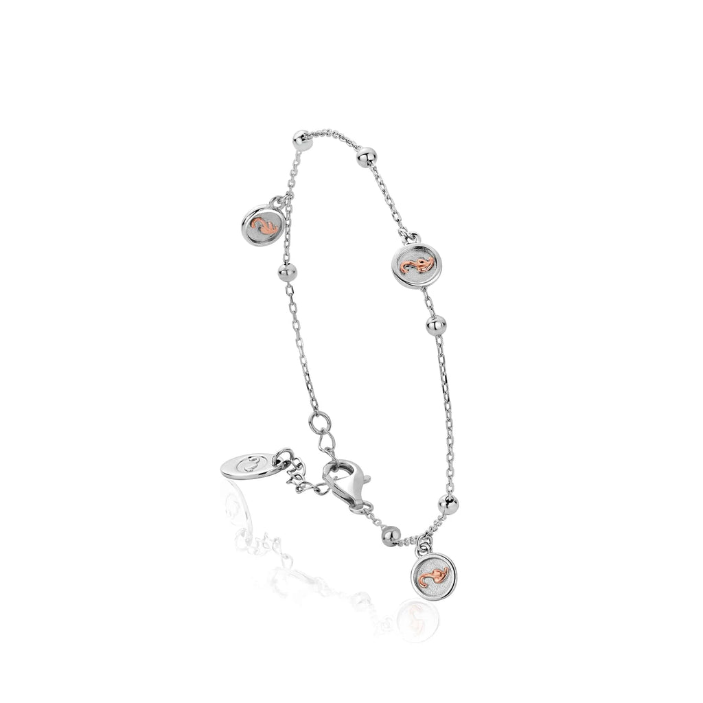 A Clogau Tree of Life Insignia Bracelet 3STOL0602 with two charms on it.