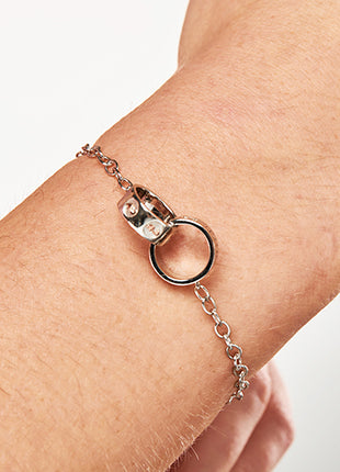 A Clogau Tree of Life Insignia Links Bracelet 3STOLMNBR on a woman's wrist.