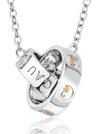 A Clogau Tree of Life Insignia Links necklace 3STOLMNN with a heart on it.