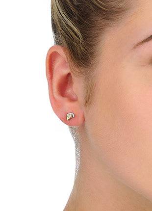 A woman's ear is shown with the Clogau Tree of Life® Stud Earrings 3STOLSE03.