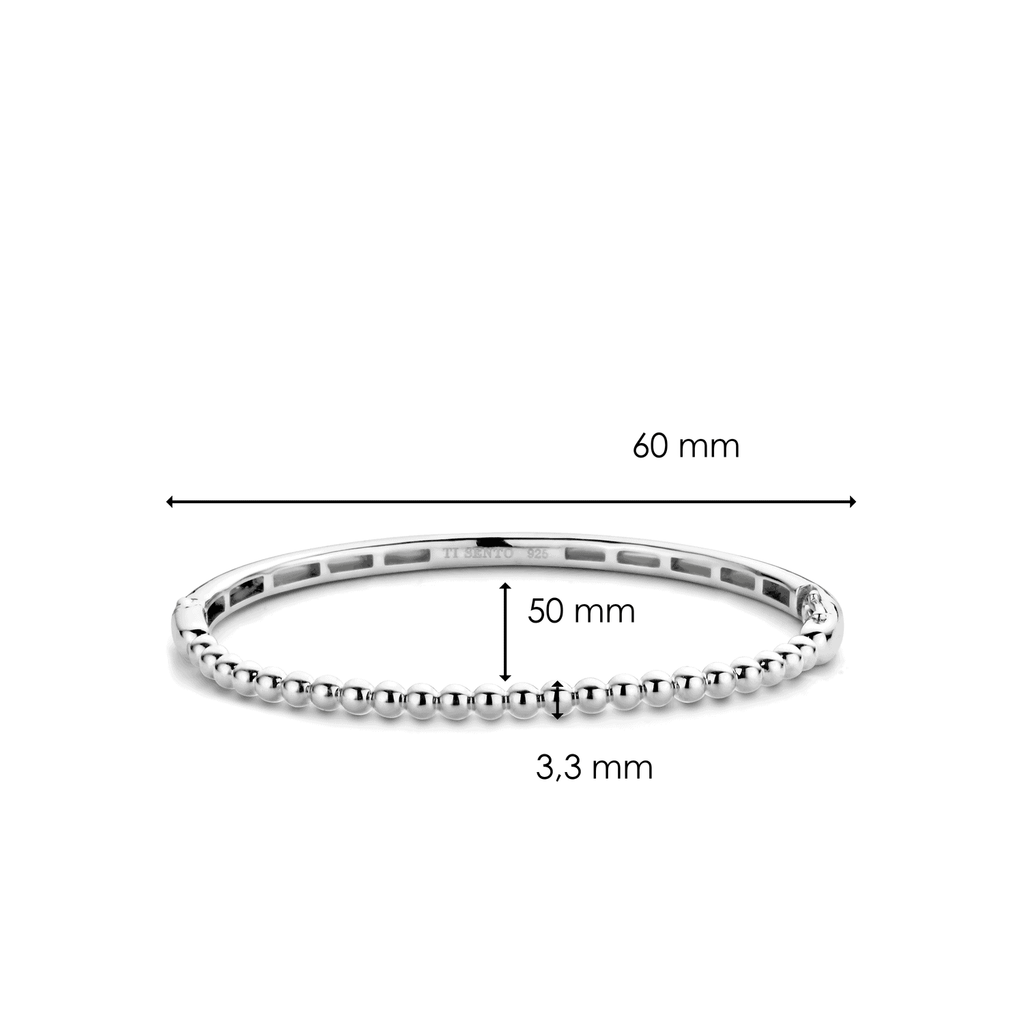 A TI SENTO Milano Bangle Gift Set 4851SI with diamonds.