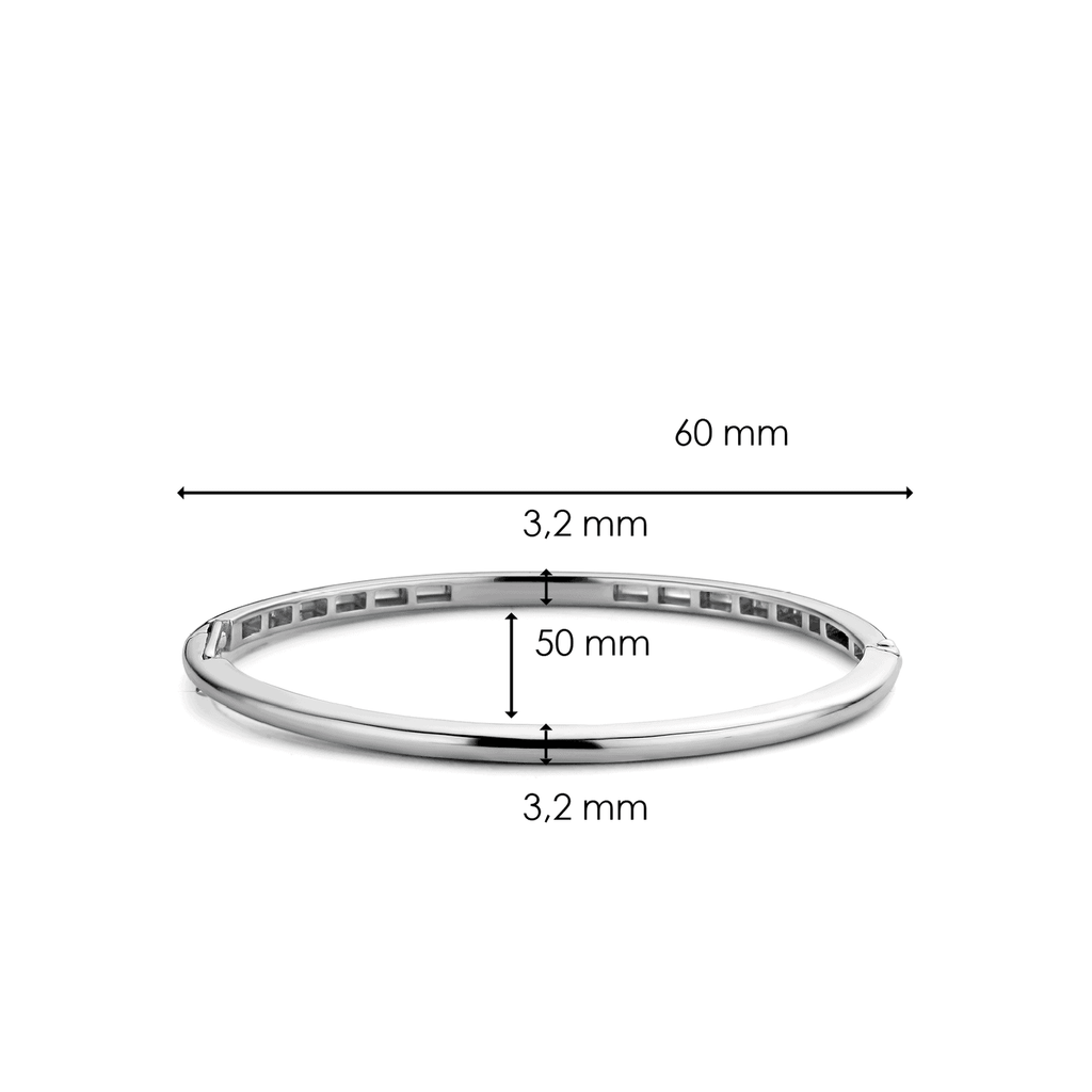 The measurements of a TI SENTO Milano Bangle Gift Set 4851SI bracelet.