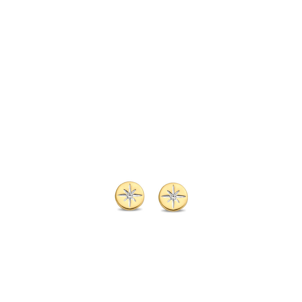 A pair of TI SENTO – STUD EARRINGS 7822ZY on a black background.