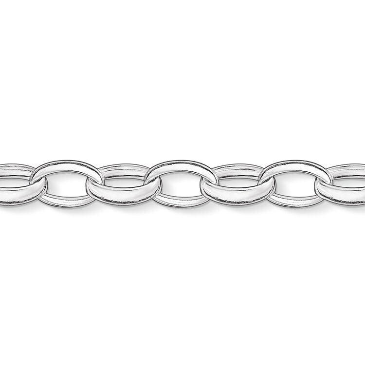 A Thomas Sabo Diamond Charm Bracelet DCX0001-725-14 with an oval link.