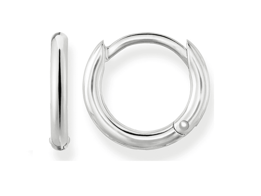 Thomas Sabo CR607-001-12 Hoop Silver Hinged Earrings.