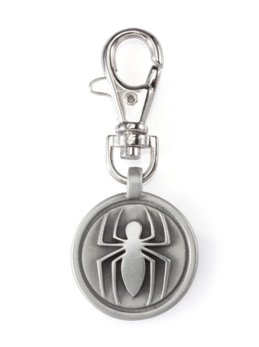A Spider-Man Emblem Keyring Fob 018031 is shown on a white background.