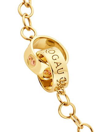 A Clogau Tree of Life Insignia Links Bracelet TOLMNBR with a heart shaped pendant.
