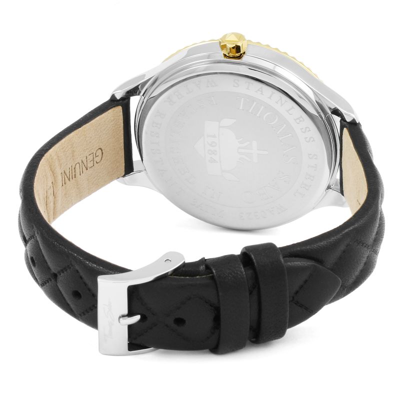 A Thomas Sabo Watch WA0323-221-203-38MM with a leather strap.