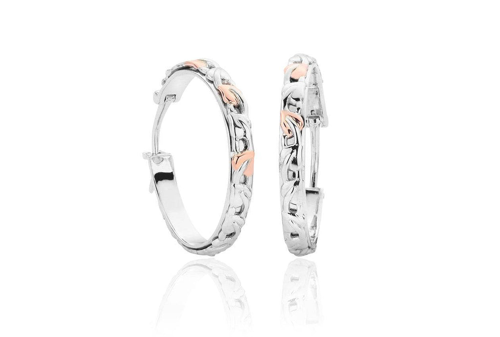 A pair of CLOGAU Tree of Life® Hoop Earrings XX3SCTOLE(S).
