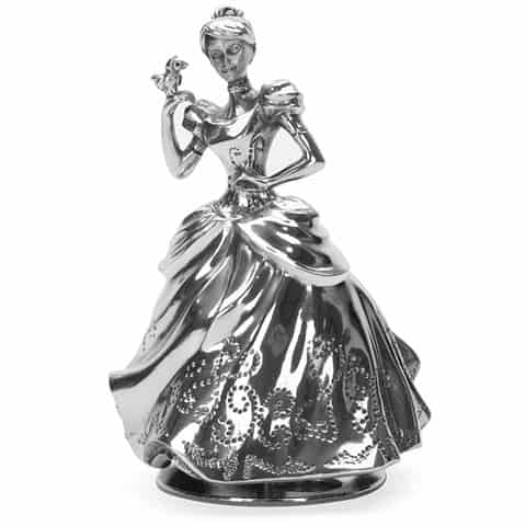 A Cinderella Music Carousel 016309R figurine of a woman in a dress.