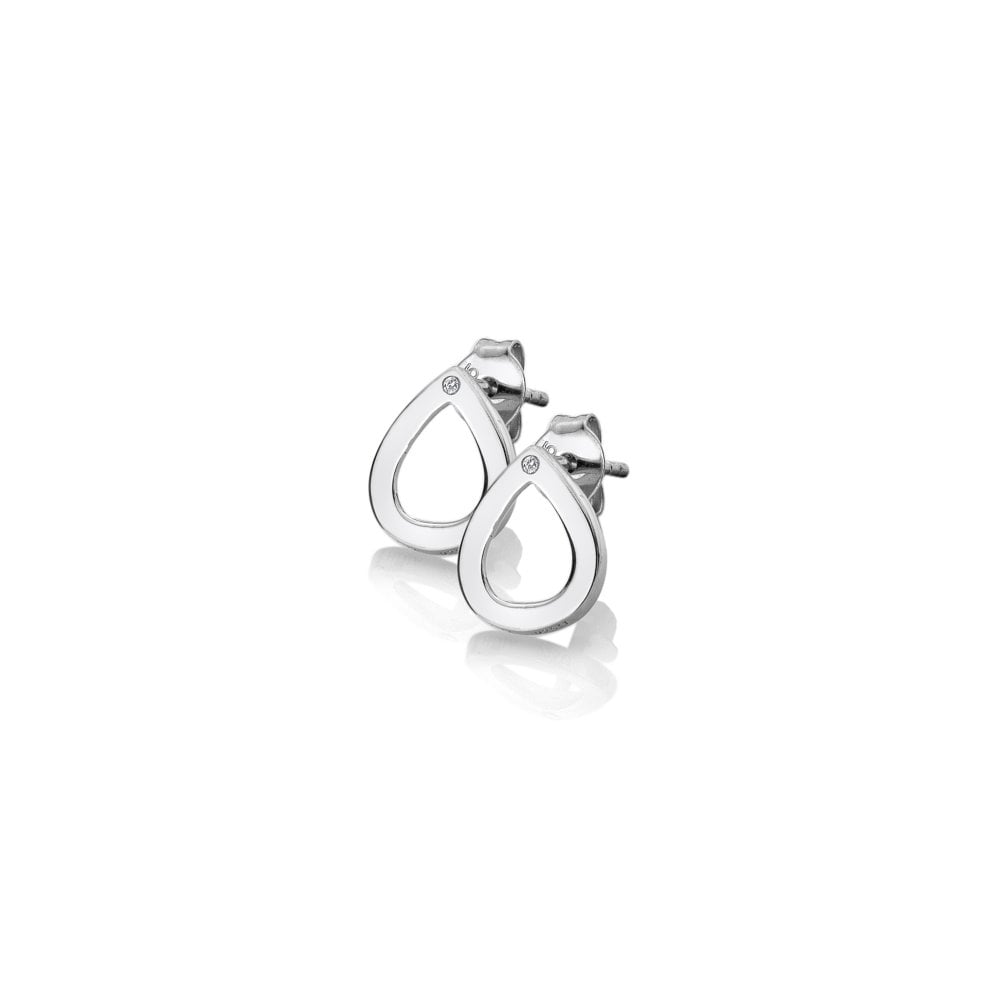 A pair of Diamond Amulet Teardrop Earrings with diamonds.