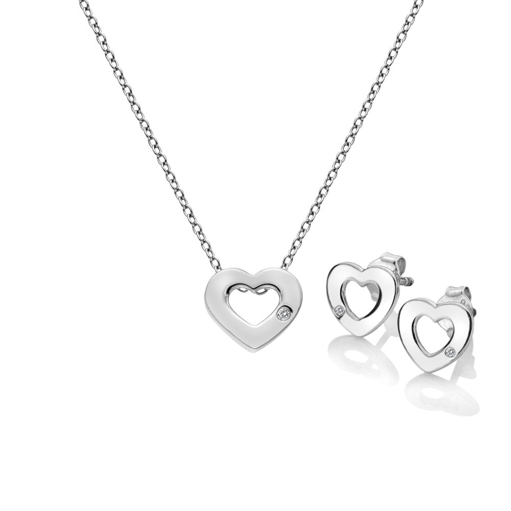 A HOT DIAMONDS Amulets Heart Gift Set - SS136.