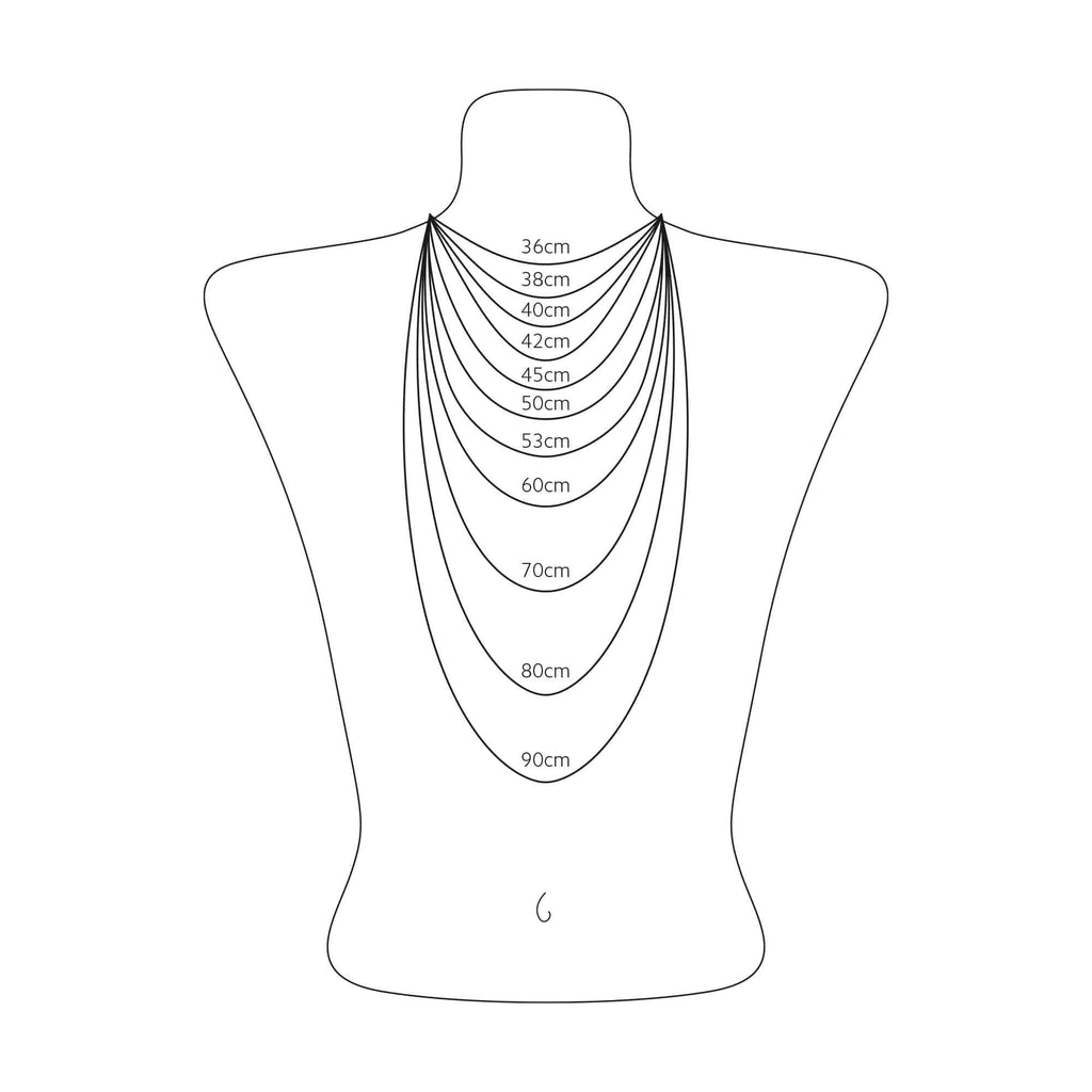 A drawing of a mannequin with a THOMAS SABO Necklace X0233-001-12-L45V on it.